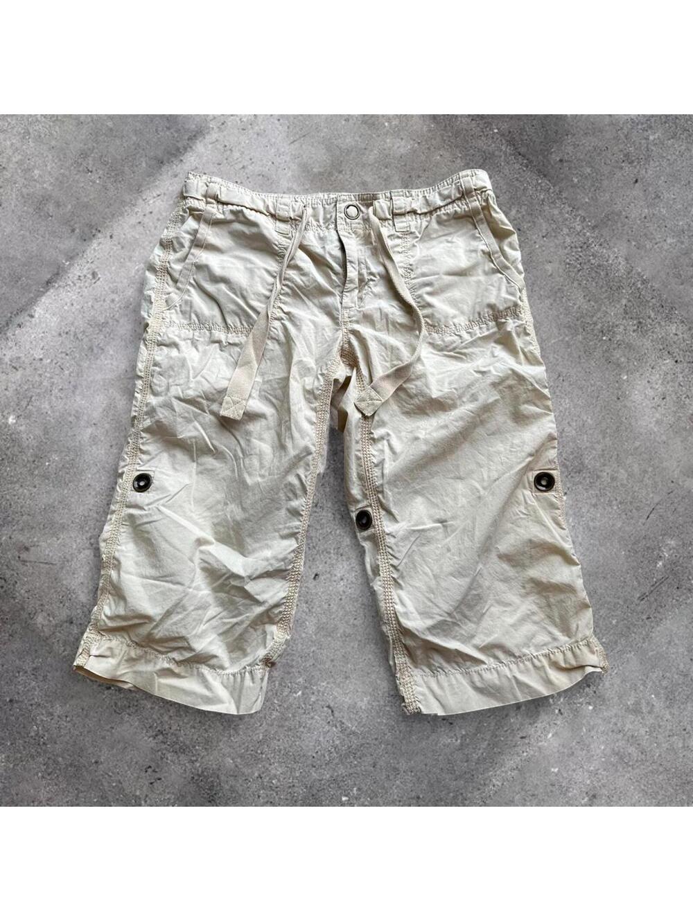 y2k low rise capri cargo shorts, size 2